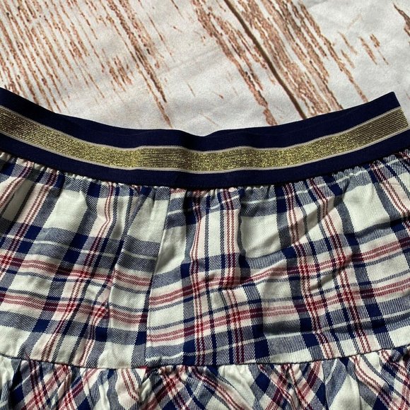 Epic Threads Girls Plaid, Soft Flannel Pull On Skirt-Medium-Red/Blue-NWT - Picture 2 of 5
